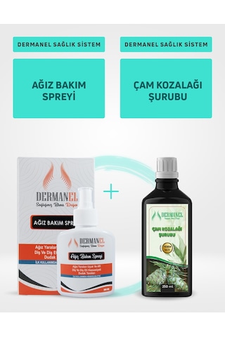 Dermanel Ağız Bakım Spreyi 100 ML + Dermanel Çam Kozalağı Şurubu 250 ML