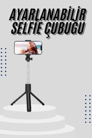 Bfs Tripod Selfie Çubuğu Bluetooth Kumandalı Kablosuz Led Işıklı