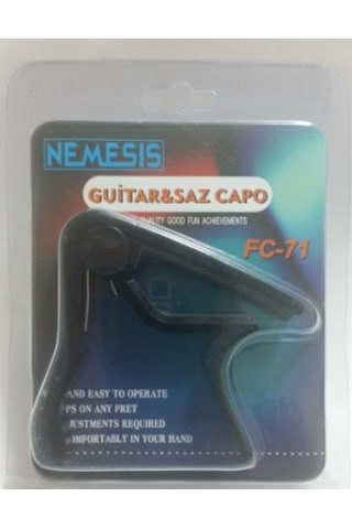 Nemesis Fc-71 Model Siyah Renk Metal Ukulele Kapo Kelepçe