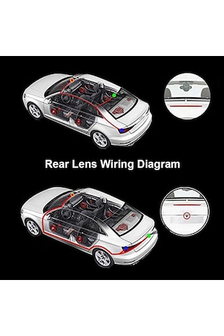 Samdoo 3 Kameralı Araç Kayıt Cihazı - Ön, Arka Ve İç Görüntü Kaydı İle 1080p Full Hd Güvenli Sürüş