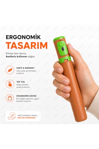 Blc Çift Led Işıklı Selfie Çubuğu Tripod Telefon Standı Katlanabilir Ergonomik Telefon Tutucu