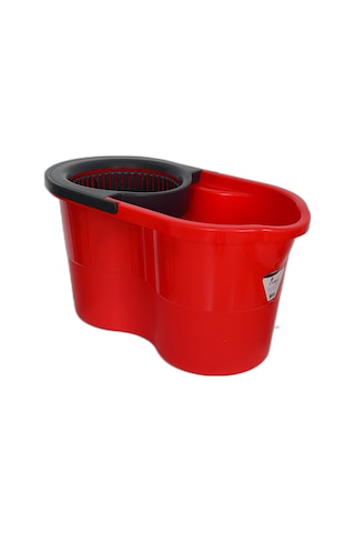 Zambak Plastik Temizlik Seti Kova+Mop+Paspas+Sap Kırmızı Renk