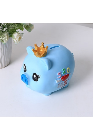 Ruicoo Çocuklar İçin Eğlenceli Ve Dayanıklı 1314 Mavi Domuz Kumbarası - Taşınabilir  Seçeneği Diğer