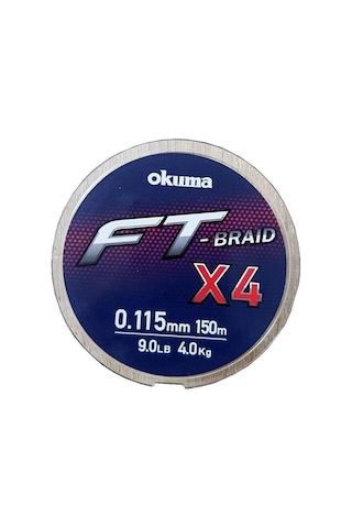 Okuma Ft-x4 Braided Line 300 Mt Grey Örgü Ip 0,205Mm