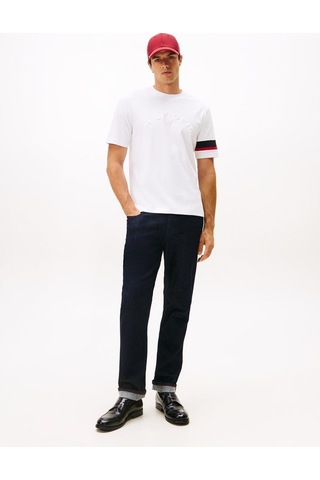 Tommy Hilfiger Erkek Insert T-shirt Beyaz
