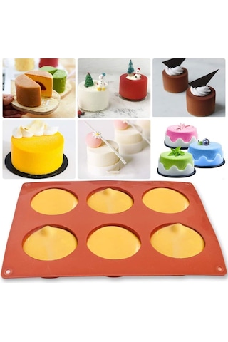 Yuvarlak Silindir Kalıp Cupcake, El Yapımı Sabun, Muffin, Kek, Cheesecake, Brownie Çikolata Kalıbı Çok Renkli