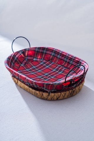 Rustika Nomia Hasır Oval Ekmek Sepeti - 32 Cm Renkli