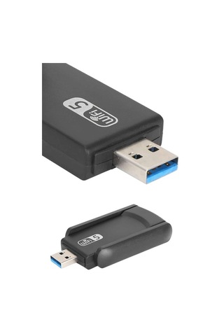 Northcity Wifi Adaptörü Bluetooth 5.0 2'si Bir Arada Çift Bantlı Çift Anten - Usb 3.0 Hızlı Ve Kesintisiz Bağlantı