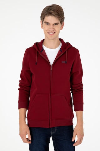 U.S. Polo Assn. Erkek Bordo Şardonlu Örme Hırka 50293146-VR014