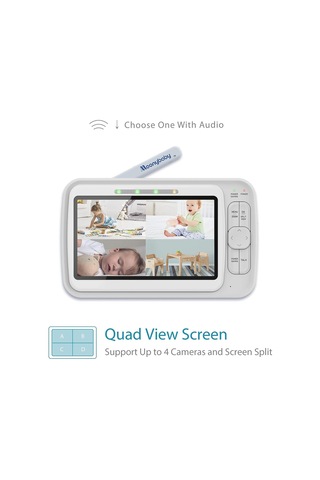 Moonybaby 5" Hd Düşük Emf Kablosuz Bebek Monitörü, Kameralı Ve Sesli