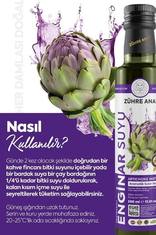 Zühre Ana Ekstraktlı Enginar Suyu 500 ML