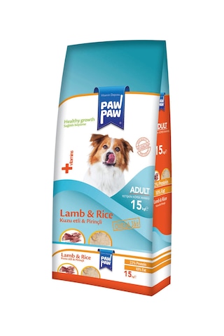Paw Paw Kuzu Etli ve Pirinçli Yetişkin Köpek Maması 15 KG Paw Paw Kuzu Etli ve Pirinçli Yetişkin Köpek Maması 15 KG