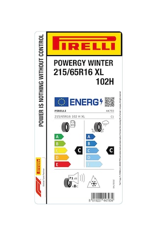 Pirelli 215/65R16 102H XL Powergy Winter Kış Lastiği 2024