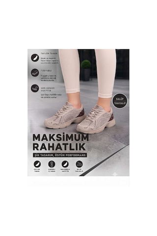 Fıero Mıen Unisex Kadın Erkek Çocuk Garson Boy Rahat Günlük Sneaker Spor Yürüyüş Ayakkabı Bej Bej