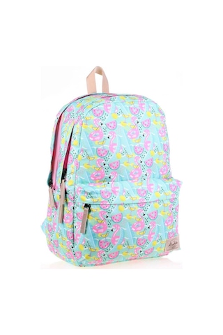 Kaukko Nature Yeşil Summer Flamingo Kız Çocuk Okul Ve Günlük Sırt