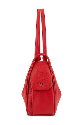 Bruno Rossi Bag Kadın Hakiki Deri Kırmızı Sırt & Omuz Çantası 1048 Mlx14g Bn Cnt Sk25-26 Rosso Kırmızı