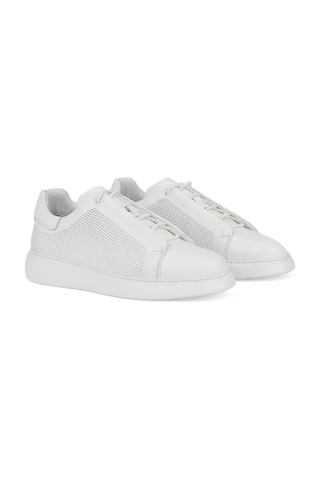 Ziya, Erkek Hakiki Deri Sneaker 1531026z8552 Beyaz 1531026z8552 500 Beyaz