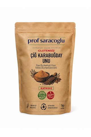 Glutensiz Çiğ Karabuğday Unu 1 Kg - Vegan - Katkısız - Yüksek Lif