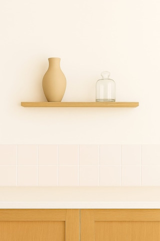 Yankı-BYEG 40 cm Safir Meşe Mdf Gizli Bağlantı Duvar Rafı
