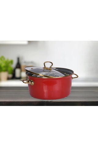 Lexroo Red Emaye Kızartma Tenceresi 22 Cm Çok Renkli