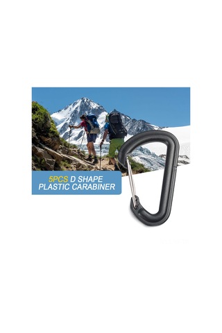 Yifomall Outdoor Spor Ve Gündelik Kullanım İçin 5'li Pvc Plastik Kanca, Hafif Ve Dayanıklı, Molle Sistemleriyle Uyumlu, Tek Elle Kullanım Kolay