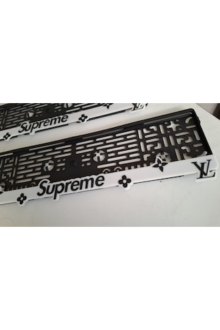 Supreme Beyaz Takmatik Standart Plakalık 2li
