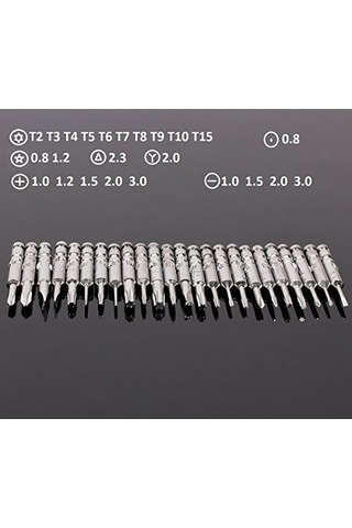 25 Parça Hassas Tornavida Seti, Deri Çantalı, Krom-vanadyum Çelik, Pc/laptop/telefon/gözlük Tamir Seti, Torx/düz/
