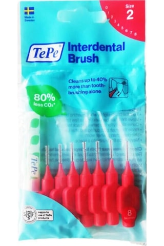 2li Tepe Arayüz Fırçası Kırmızı 0,5 Mm 8'li Paket