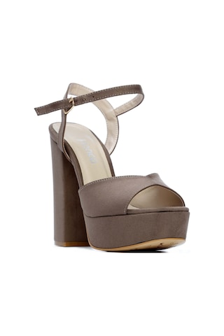 Tamer Tanca Kadın Vegan Bej Abiye Ayakkabı 539 1980 Bn Ayk Y21 Bej Suet