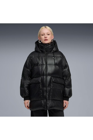 Puma Style Hooded Down Kadın Siyah Ceket 68838901