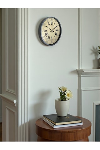 Zentime 36 Cm Gri Dekoratif Duvar Saati çok Renkli