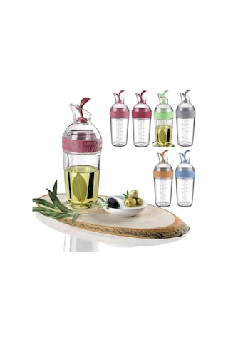 Sızdırmaz Yağdanlık Sosluk Sirke Şişesi 350ml Dekoratif Renkli Ayçiçek Yağı Sıvı Yağ Yağlık Damlatmaz Kapaklı Estetik Mavi Çok Renkli