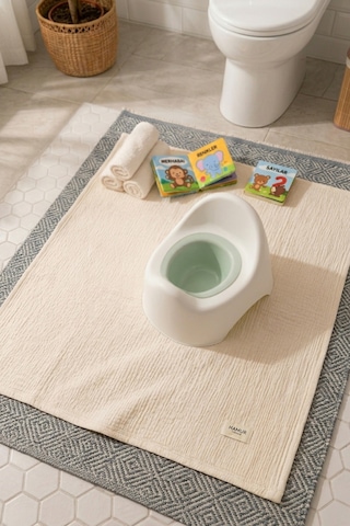 Müslin %100 Pamuk Emici Sıvı Geçirmez Bebek Çocuk Banyo Klozet Lazımlık Tuvalet Eğitim Pedi