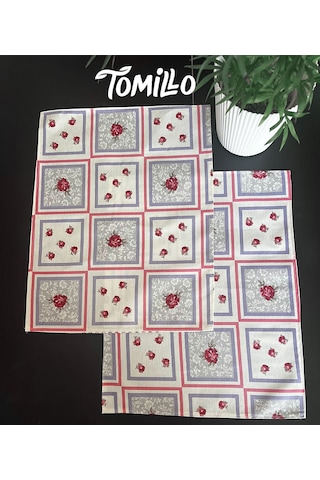 Tomillo Çiçek Desenli Beslenme Örtüsü - Mor