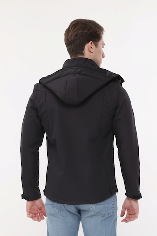 Uniprom Taktikal Softshell Mont Kollar Ve Kapşon Çıkabilir Erkek Füme