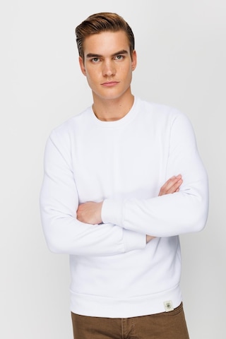 Igs İgs Erkek Beyaz Standart Bisiklet Yaka Sweatshirt Beyaz
