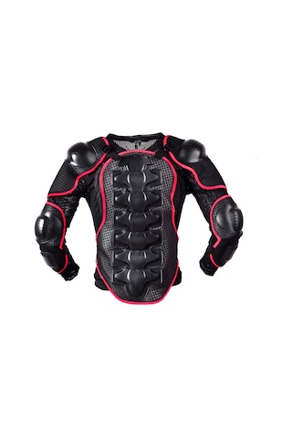 Hayalet Yarış F060 Motosiklet Zırh Takım Sürme Koruyucu Dişli Göğüs Koruyucu Dirsek Pedi Düşme Koruma Takım Elbise, Boyut: Xxl Kırmızı