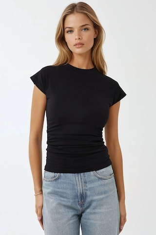 Hiccup Slim Fit Kısa Kollu Bisiklet Yaka Tişört Siyah