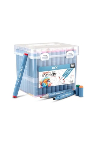 Rich Art X Sketch Marker Duo Çift Uçlu Marker Kalem 80 Renk Set 18051