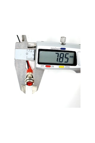 Kablolu 8mm Mini Metal Kırmızı Göz Lamba Led 12v 24v