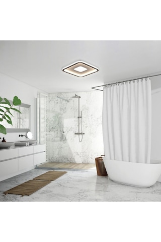 Tavan Led Avize Plafonier Orta Işıklı 40x40cm Siyah - Sarı