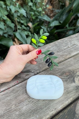 Rufus Concept Zeytin Dalı İkili Silikon Mum Kalıbı