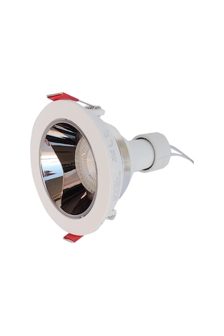Beyaz Gümüş Sıva Altı Spot Cob Led Armatür GU10 5W Beyaz Işıklı