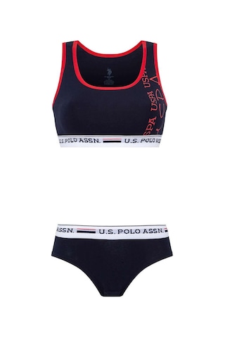 U.S. Polo Assn. Kadın Lacivert Büstiyer Şort Takım 66255 Lacivert