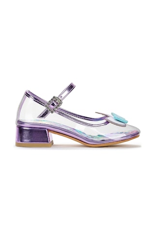 Kiko Kids Unicorn Kız Çocuk Topuklu Abiye Şeffaf Ayakkabı Lila Lila