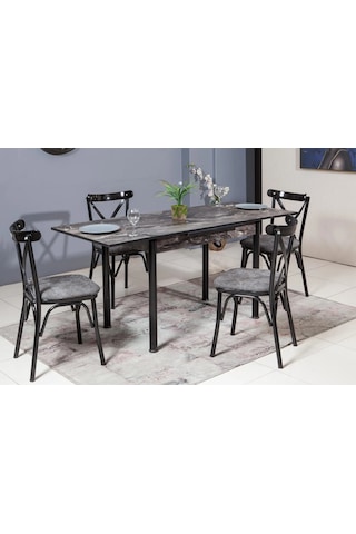 Smart Masa, Bahar Çapraz Sandalye, Siyah, 110x70 Siyah