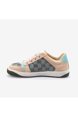 Rouge Hakiki Deri Kadın Spor & Sneaker Ayakkabı 7180-18 Mavi