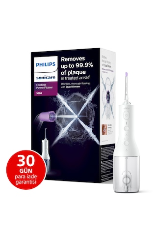 Philips Sonicare Power Flosser 3000 Ağız Duşu Kablosuz - Beyaz HX3826/31