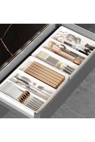 Pazly Teleskopik Sofra Saklama Kutusu Genişletilebilir Büyük Kapasiteli Çok Bölmeli Diğer