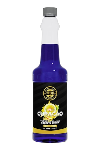 Blue Curacao Aromalı Şurup 750 Ml Kokteyl Kahve Pasta Ve Tatlı Için Doğal Aroma Gerçek Pancar Şekeri